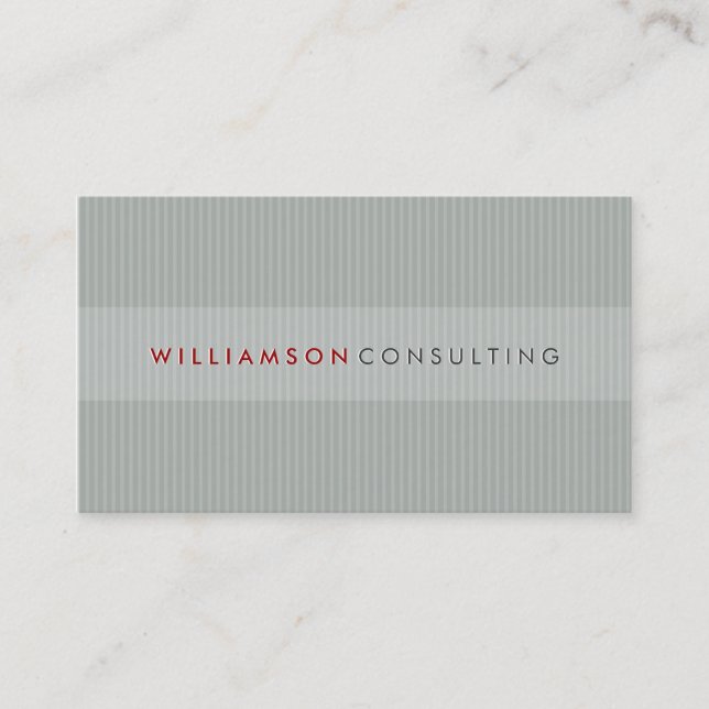 MASCULINE BUSINESS CARD :: simple pinstripe 3D 15 Visitenkarte (Vorderseite)