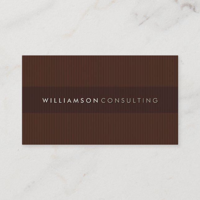 MASCULINE BUSINESS CARD :: simple pinstripe 3D 4 Visitenkarte (Vorderseite)