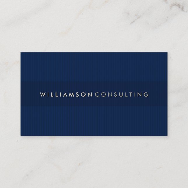 MASCULINE BUSINESS CARD :: simple pinstripe 3D 5 Visitenkarte (Vorderseite)
