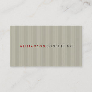 MASCULINE BUSINESS CARD :: simple pinstripe 9 Visitenkarte