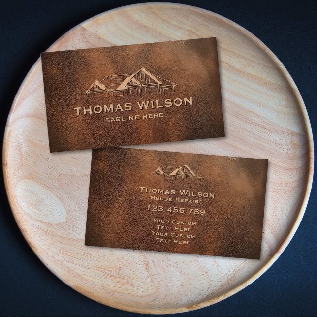 Masculine Construction Handyman Carpenter Tools Visitenkarte (Von Creator hochgeladen)