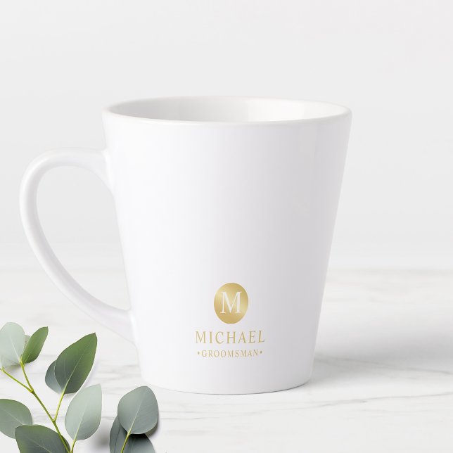 Masculine Gold Personalisierte Trauzeuge Kaffeezub Milchtasse (Von Creator hochgeladen)