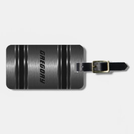 Masculine Slick Moderne Imitate Metallische Streif Gepäckanhänger