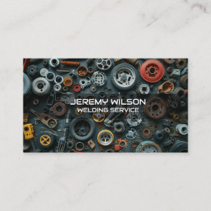 Masculine Welder Metal Schweissdienst Steelwork Visitenkarte