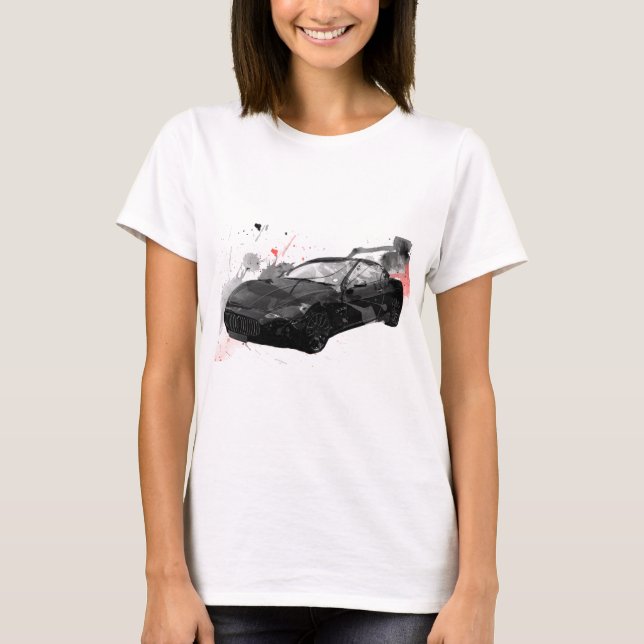 maserati GT-Autoillustration T-Shirt (Vorderseite)