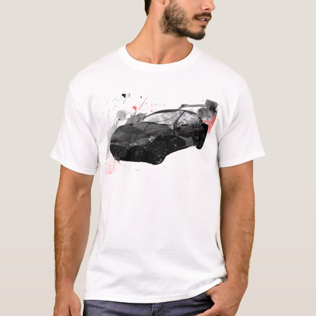 maserati GT-Autoillustration T-Shirt (Vorderseite)