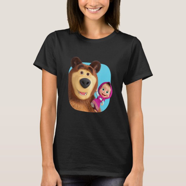 Masha and the Bear Duo together blue T-Shirt (Vorderseite)