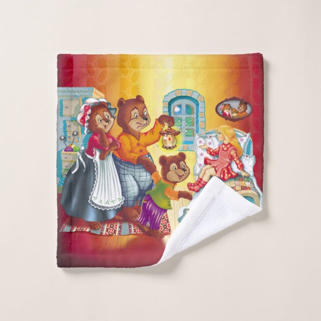 Masha et 3 ours de conte de fées (Gant de toilette)