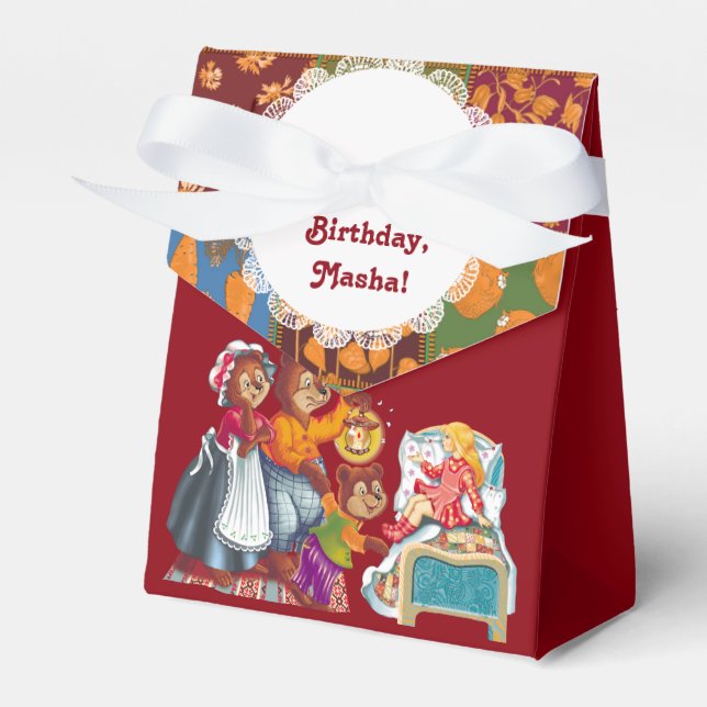 Masha und 3 Bären Geschenkschachtel (Vorderseite)
