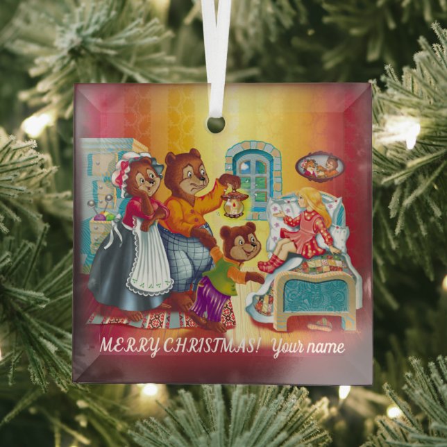 Masha und 3 Bären Ornament Aus Glas (Insitu)