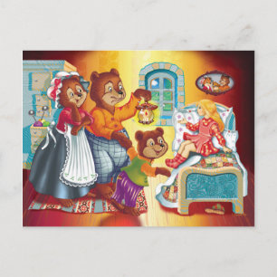 Masha und 3 Bären Postkarte