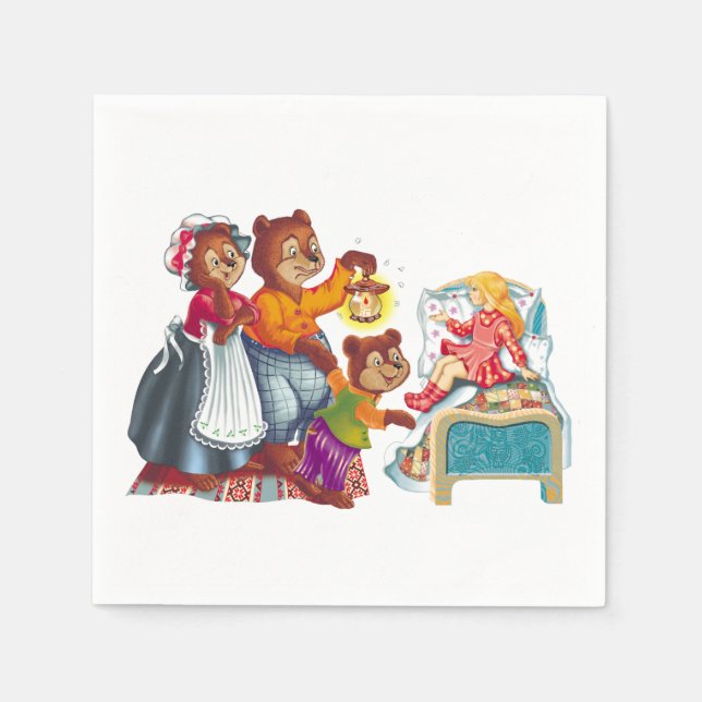 Masha und 3 Bären Serviette (Vorderseite)