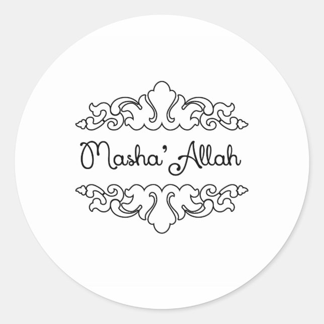 Masha'allah Runder Aufkleber (Vorderseite)
