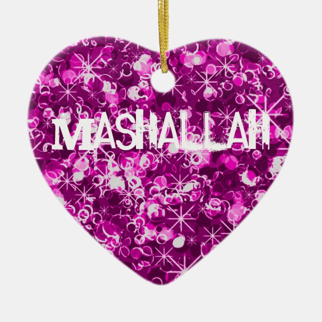 Mashallah islamische Feierverzierung Keramik Ornament (Vorne)