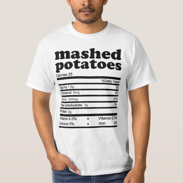 Mashed Potatoe Nutrition Facts 2021 Erntedank N T-Shirt (Vorderseite)