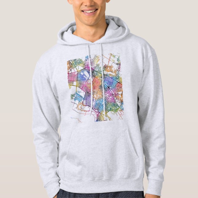 Mashhad Iran City Map Hoodie (Vorderseite)