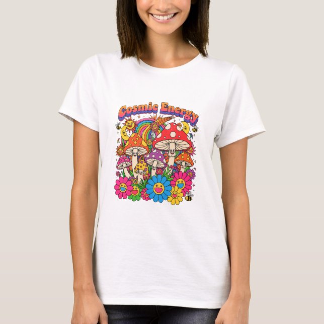 MASHROOM COSMIC ENERGY T-Shirt (Devant)