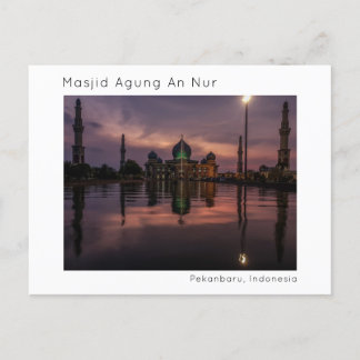 Masjid Agung An Nur, Pekanbaru, Riau, Indonesien Postkarte