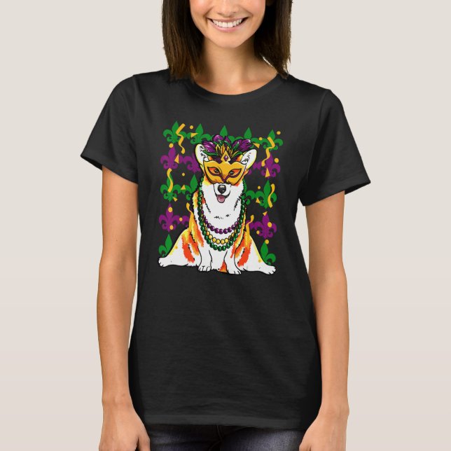 Mask Corgi T-Shirt (Vorderseite)