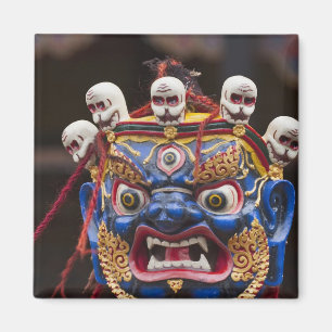 Mask dance performance at Tshechu Festival 2 Magnet