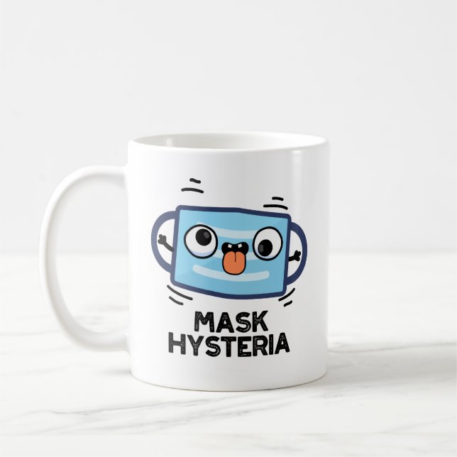 Mask Hysteria Funny Mask Puff Kaffeetasse (Links)