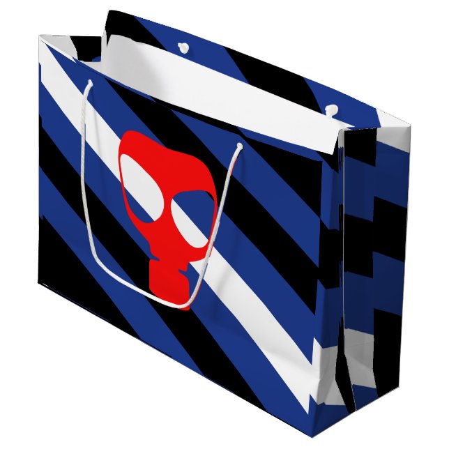 Mask Pride-Flagge Große Geschenktüte (Vorderseite Schrägansicht)