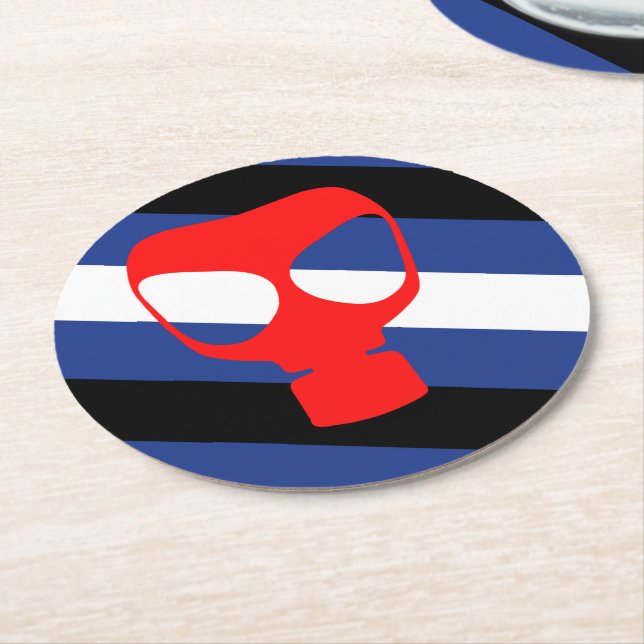 Mask Pride-Flagge Runder Pappuntersetzer (Angewinkelt)