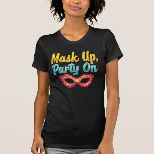 Mask up, Party On - PURIM Holiday Fun Women's T-Shirt