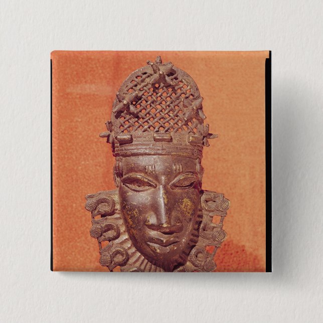 Maske, Benin Button (Vorderseite)