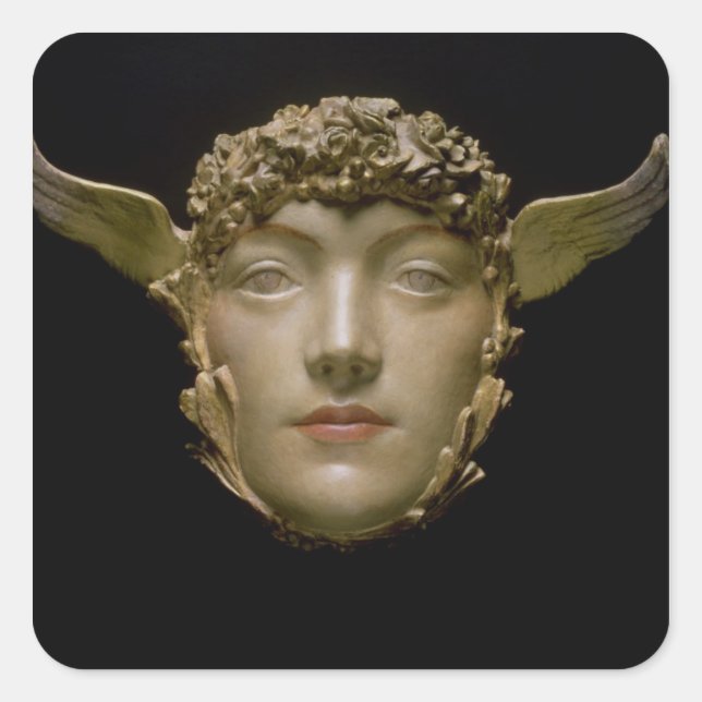 Maske, c.1897 quadratischer aufkleber (Vorderseite)