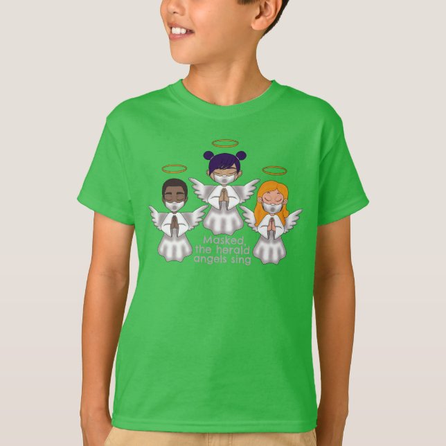 Maske, die Herald Engel singen, Option 2 T - Shirt (Vorderseite)