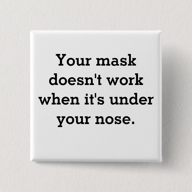 Maske funktioniert nicht button (Vorderseite)