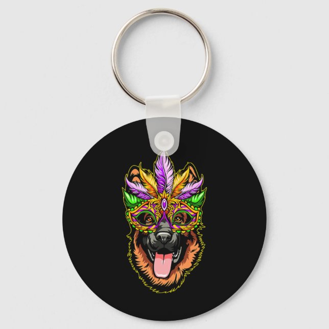 Maske German Shepherd Schlüsselanhänger (Vorderseite)