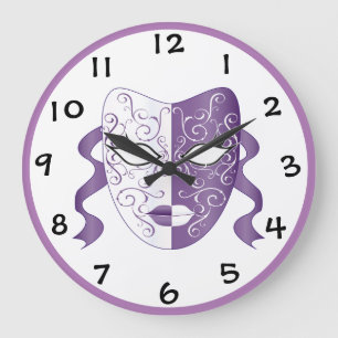 Maske Große Wanduhr