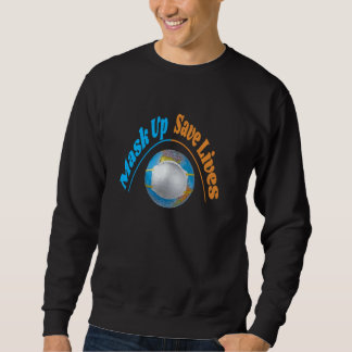 Maske nach oben Rette Gesichtsmaske für die öffent Sweatshirt