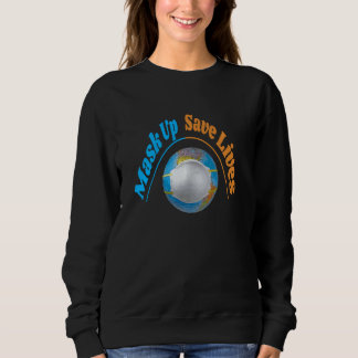 Maske nach oben Rette Gesichtsmaske für die öffent Sweatshirt