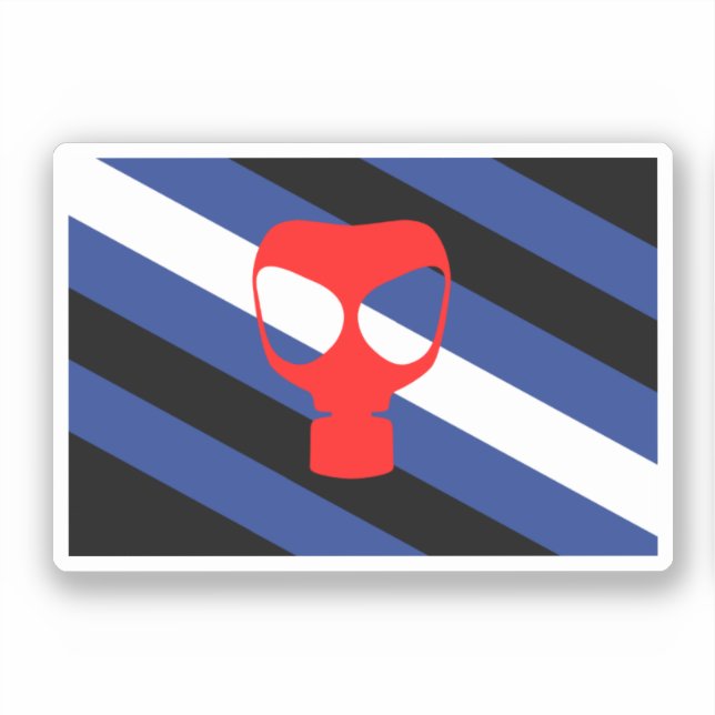Maske-Pride-Flag Aufkleber (Vorderseite)