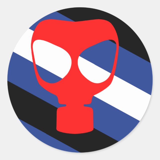 Maske-Pride-Flag Runder Aufkleber (Vorderseite)
