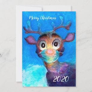Maske Rudolph Weihnachtskarte Feiertagskarte