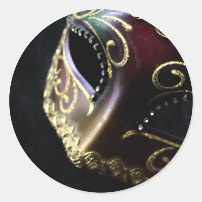 Maske Runder Aufkleber (Vorderseite)