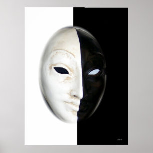 Maske (schwarz-weiß) poster