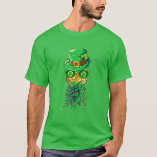 Maske Swinger Auf den Kopf Ananas St Patrick's Da T-Shirt