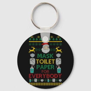 Maske Toilettenpapier für alle Weihnachten Schlüsselanhänger