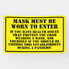 Maske tragen banner