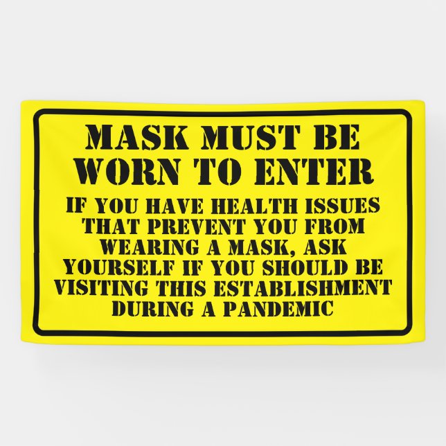Maske tragen banner (Horizontal)