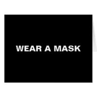 Maske tragen, Schwarz-weißes, minimalistisches Fal