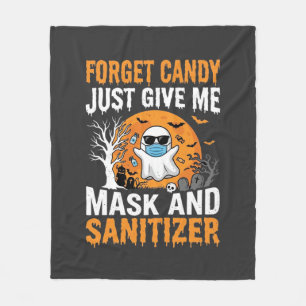 Maske und Desinfektionsmittel Halloween-Geisterdes Fleecedecke