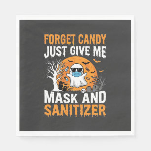 Maske und Desinfektionsmittel Halloween-Geisterdes Serviette