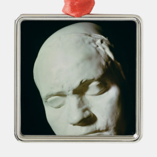 Maske von Beethoven, genommen vom Leben im Alter Silbernes Ornament