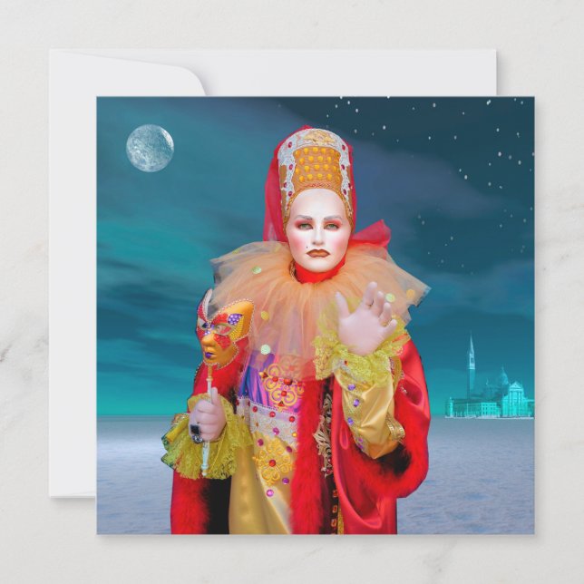 Maske von Venedig Karte (Vorderseite)